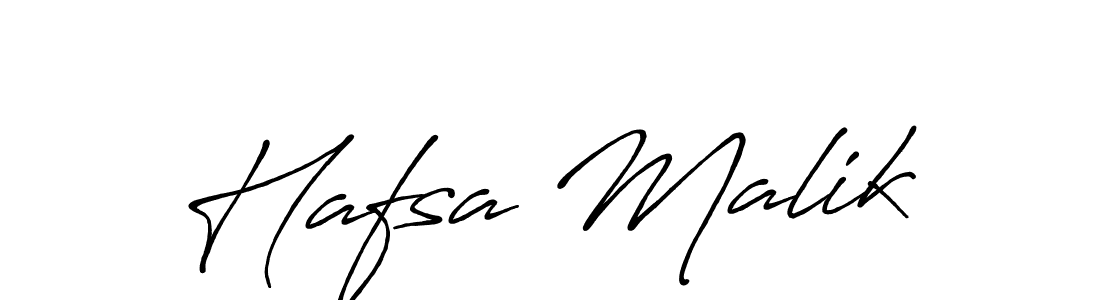 Make a beautiful signature design for name Hafsa Malik. With this signature (Antro_Vectra_Bolder) style, you can create a handwritten signature for free. Hafsa Malik signature style 7 images and pictures png